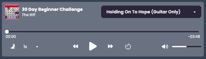 Course example backing tracks