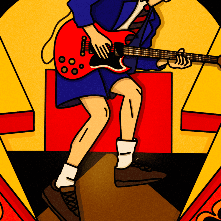 Angus Young banner